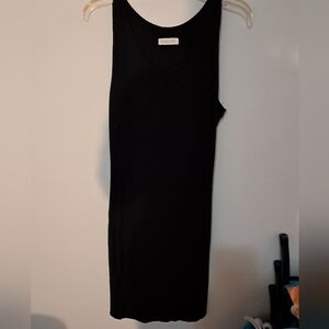 Stella Luce Black T-shirt knit dress Midi Bodycon Sheath Minimalist